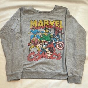 Marvel Comics Gray long sleeve shirt size large